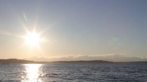 Alki beach seattle sunset time lapse Video stock 103986566