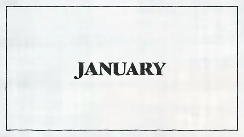 All 12 Months Of The Year Black Font On White Paper Stock Footage 229991644