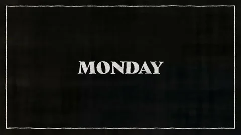 All 7 Days Of The Week White Font On Black Paper Stock Footage 229989406
