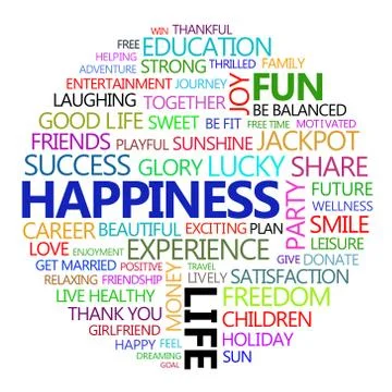 All about Happiness Stock Illustration