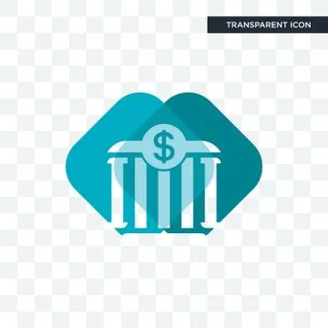 All bank vector icon isolated on transparent background, all bank logo design Stockillustratie