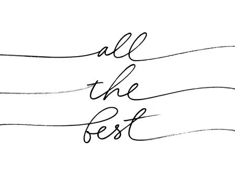 All the best mono line vector calligraphy. Stock Illustration
