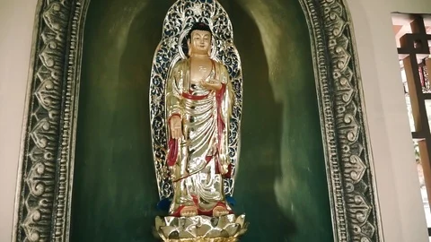 All Body Buddha Statue Stock Footage 116469989