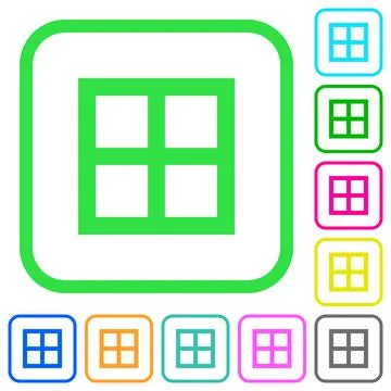 All borders vivid colored flat icons Stock Illustration