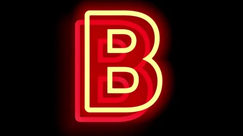 All capital word or alphabets in neon animation vedio, Stock Footage 288190878