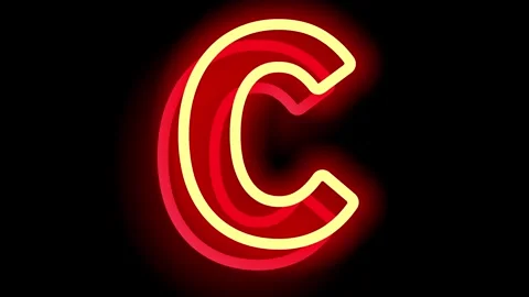 All capital word or alphabets in neon animation vedio, Stock Footage 288190879