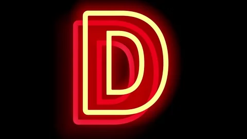 All capital word or alphabets in neon animation vedio, Stock Footage 288190906