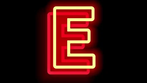 All capital word or alphabets in neon animation vedio, Stock Footage 288190908
