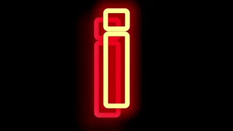 All capital word or alphabets in neon animation vedio, Stock Footage 288190965