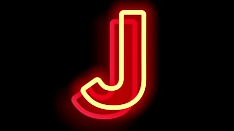 All capital word or alphabets in neon animation vedio, Stock Footage 288191016