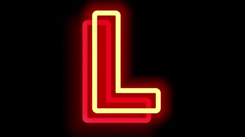 All capital word or alphabets in neon animation vedio, Stock Footage 288191017