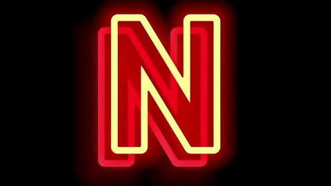 All capital word or alphabets in neon animation vedio, Stock Footage 288191060