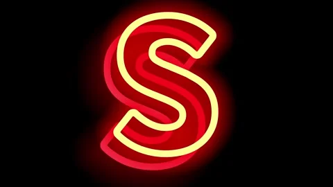 All capital word or alphabets in neon animation vedio, Stock Footage 288191090