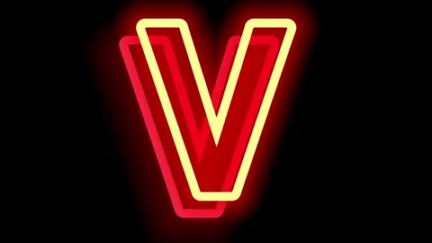 All capital word or alphabets in neon animation vedio, Stock Footage 288191109