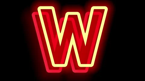 All capital word or alphabets in neon animation vedio, Stock Footage 288191115