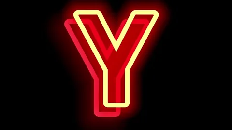 All capital word or alphabets in neon animation vedio, Stock Footage 288191121