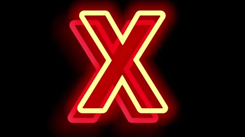 All capital word or alphabets in neon animation vedio, Stock Footage 288191125