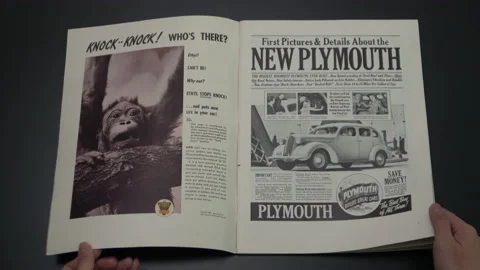 All Car Ads in First Issue of Life Magazine in November 29 1936 1930s Stock Footage 219701928