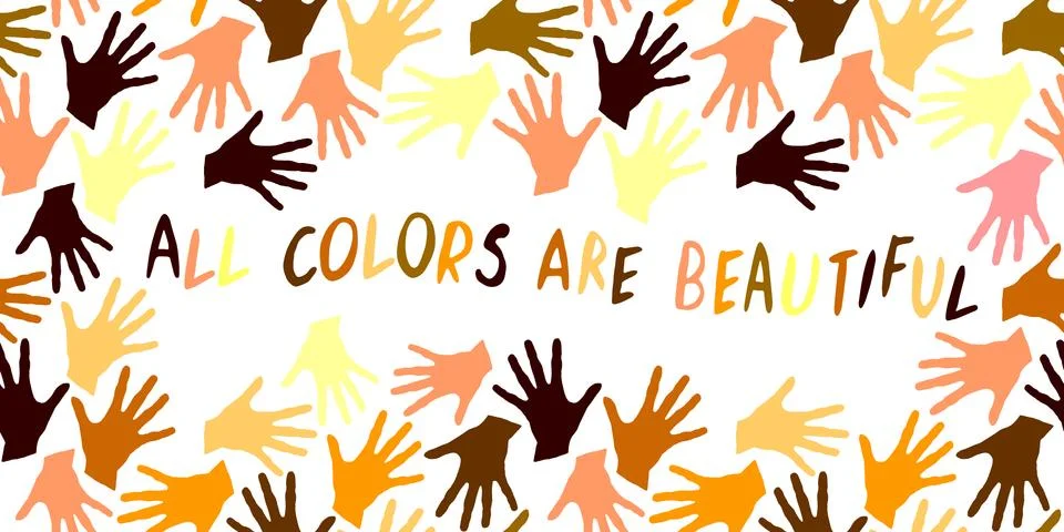 All colors are beautiful-vector inscription is written in handwriting in a fr Stock Illustration