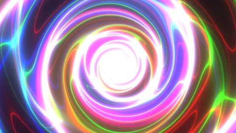 All Colours of the Rainbow Collapsing Into a Central Point Big Bang Video stock 139735674