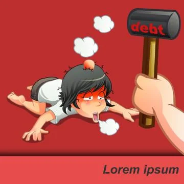 All of debt. Stock Illustration