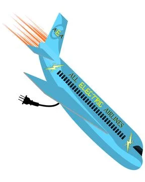 All Electrical Airlines -AEA - Plug Included 스톡 일러스트