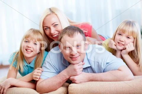 All family together Stock Photos