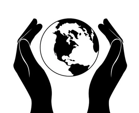 All hands save the world vector Stock Illustration