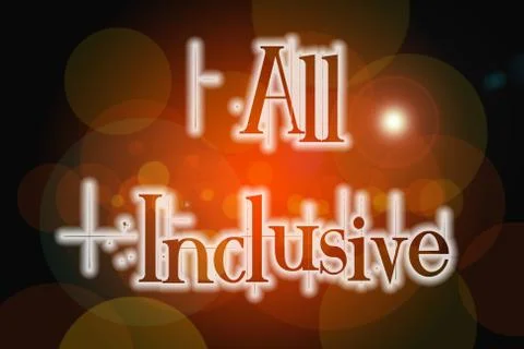 All inclusive concept Stock Illustration