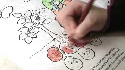 All is interesting to children quickly and to paint much Video stock 10575200