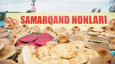 All kinds of dried breads are collected together Stock Footage 254501047