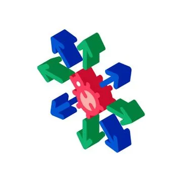 All-moving bug isometric icon vector illustration Illustrazione stock