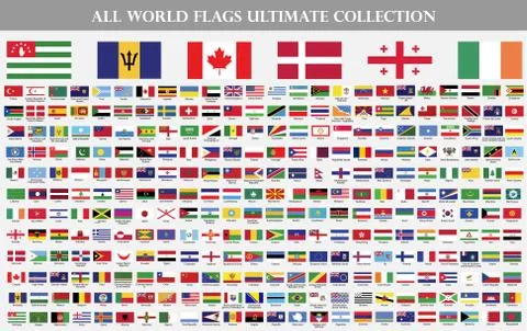 All National Flags Of The World Stock Illustration