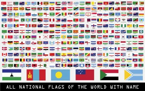 All National Flags Of The World Stock Illustration