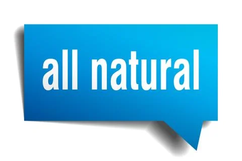 All natural blue 3d speech bubble Stock Illustration