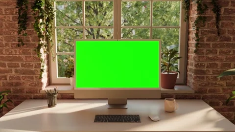 All-in-One Computer Screen Mockup Dynamic Camera Zoom In Movement  Speed Ra.. 스톡 동영상 329167719