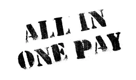 All In One Pay rubber stamp Illustration