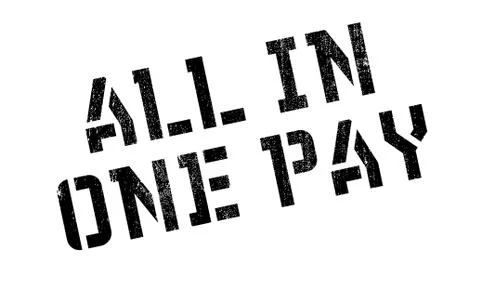 All In One Pay rubber stamp Illustration