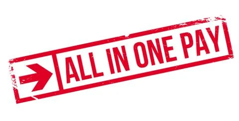 All In One Pay rubber stamp Illustration