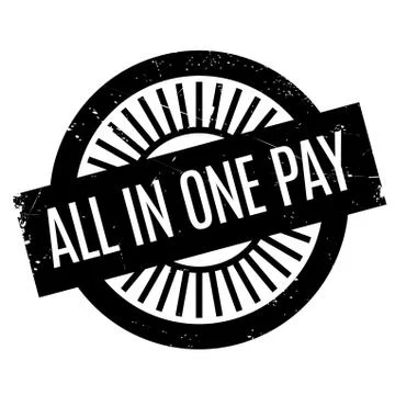 All In One Pay rubber stamp Illustration
