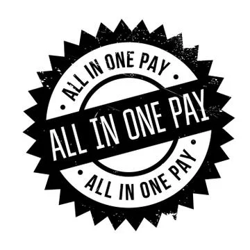 All In One Pay rubber stamp Illustration