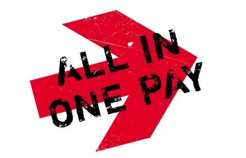 All In One Pay rubber stamp Illustration