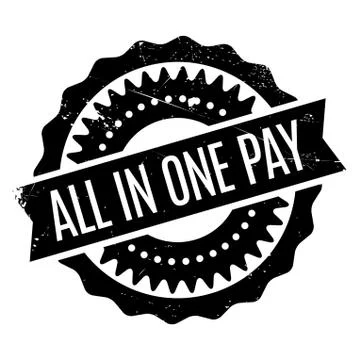 All In One Pay rubber stamp Illustration