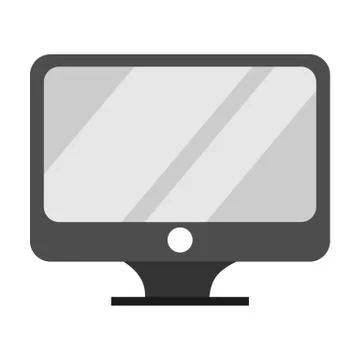 All In One PC Desktop Computer Black Stock Illustration