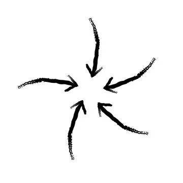 All options one conclusion arrows grunge doodle design element 스톡 일러스트