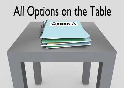 All Options on the Table concept Stock Illustration