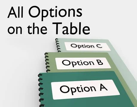 All Options on the Table concept Stock Illustration
