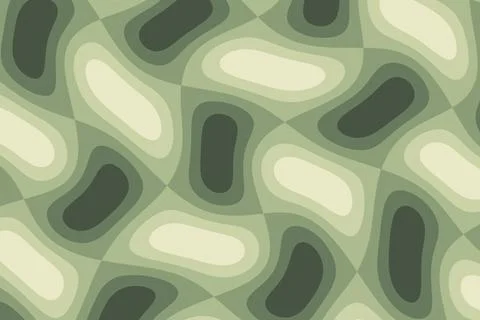 An all-over abstract pattern combines olive, sage, cream, and dark green ro.. Stock Illustration
