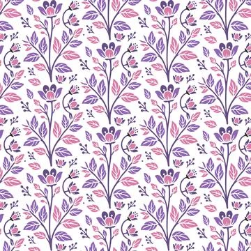 All over floral pattern with artistic wildflowers and soft botanical textures イラスト素材