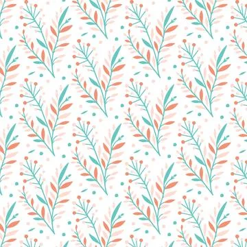 All over floral texture with delicate wildflower patterns Stock Illustration